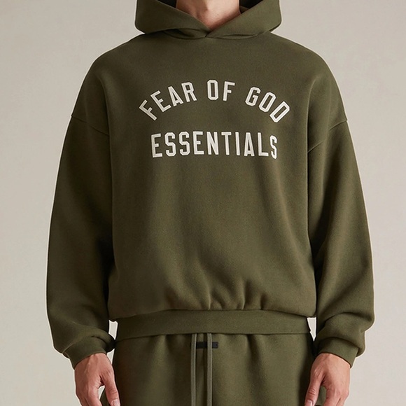 Fear of God Essentials Military Fleece Hoodie - Picture 1 of 13